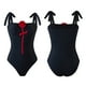 thumbnail image 3 of Trajes de baño Amzcrzy Tankini para mujer traje de baño de traje de baño estampado diario para mujer traje de baño conservador de cuerpo unido falda de playa estampada conjunto de dos piezas negro XL, 3 of 8