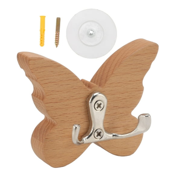 Ouitble Crochet Manteau Papillon en Bois Crochet Mural Cintre Décoratif Mural pour Accrocher des Vêtements Serviette De Chapeau