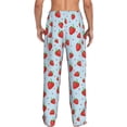 thumbnail image 3 of Uemuo Strawberry Pattern Men's Wide Leg Palazzo Lounge Pants with Pockets Light Weight Loose Comfy Casual Pajama Pants-X-Large, 3 of 9