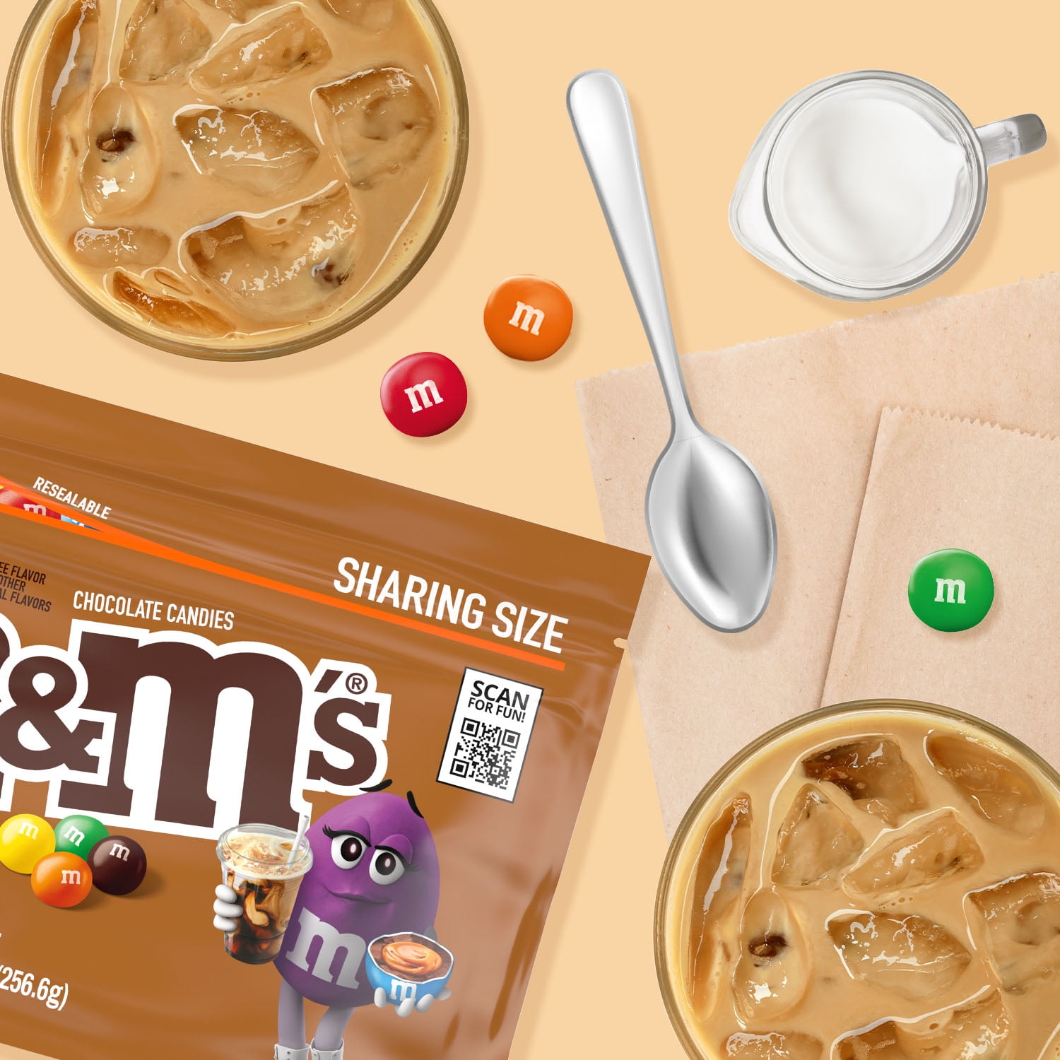 M&M'S Caramel Cold Brew Chocolate Candy, Sharing Size - 9.05 oz