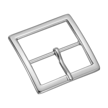 Uxcell 1.5" Single Prong Belt Buckle Oval Center Bar Buckles for Belt, Silver