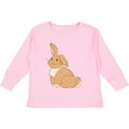 thumbnail image 3 of Inktastic Easter Cute Floppy Ear Brown Bunny Boys or Girls Long Sleeve Toddler T-Shirt, 3 of 5