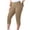 Khaki #022, variant on Plus Size Capris for Women Tights Casual Stretch Elastic Waist Split Hem Sweatpants Comfy Workout Lounge Pants, 4XL