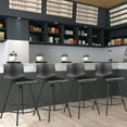 thumbnail image 7 of Andeworld 24" Swivel Bar Stools with Backs Plastic Counter Height Stools Set of 4 Metal Legs Black, 7 of 7