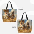 thumbnail image 2 of Fotbe Farm Corgi German Shepherd Bolsa Tote con Estampado para Mujer, Bolsos con Cremallera, Bolsa de Hombro Casual de Gran Capacidad con Bolsillos Internos, 2 of 7