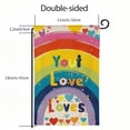 thumbnail image 3 of PHYHOO  Rainbow Pride Garden Flag Double Sided, LGBTQ+ Progress Parade Community Yard Outdoor Decoration White, 3 of 6