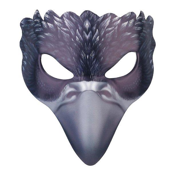 Máscara de media cara Máscara de pájaro Máscara de cuervo Máscara de Halloween Máscara de mascarada Suministros para fiestas