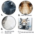 thumbnail image 3 of Designart "Blue And White Fox Portrait" Animals Fox Floater Framed Canvas Art Print, 3 of 5