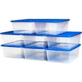 thumbnail image 2 of Homz Plastic Storage Sweater Box, With Lid, 12 Quart, Clear, Stackable, 8-Pack, 2 of 8