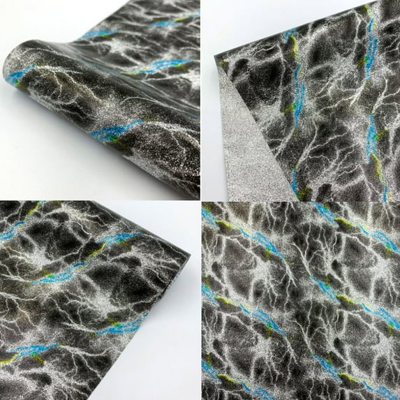 Wovilon Glitter Powder Wave Heat Transfer Film Heat Transfer Vinyl Clothing Diy Printing