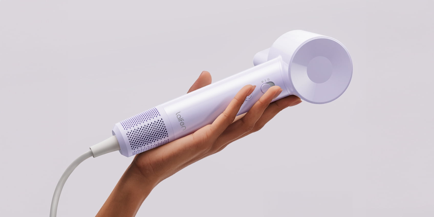 Laifen SE Lite Hair Dryer, 100,000 RPM Ionic Blow Dryer, Smooth Nozzle - Purple