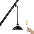 thumbnail image 1 of FSLiving Remote Control H-Type Tracking Light E26 Base Adjustable and Rotatable Pendant Lights with Black Shade Industrial Design Droplight Dimmable for Inclined Position Roof Home - 1 Pack, 1 of 8