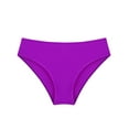 thumbnail image 3 of CHICTRY Kids Girls Solid Color Swim Triangle Briefs Gymnastics Dance Bikini Bottoms Purple 14, 3 of 5