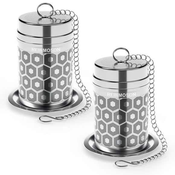 Coladores de té Reinmoson, malla extrafina, acero inoxidable 304, x2