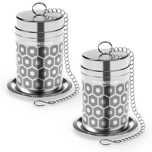 Coladores de té Reinmoson, malla extrafina, acero inoxidable 304, x2