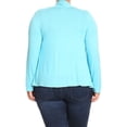 thumbnail image 4 of Women's Solid Plus Size Open Front Long Sleeve Lightweight Soft Basic Sweater Cardigan, 4 of 5