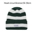 thumbnail image 2 of Gorros de lana para hombres y mujeres, gorro de punto grueso de dos colores con rayas verticales, tejido de dos colores para invierno, 2 of 6
