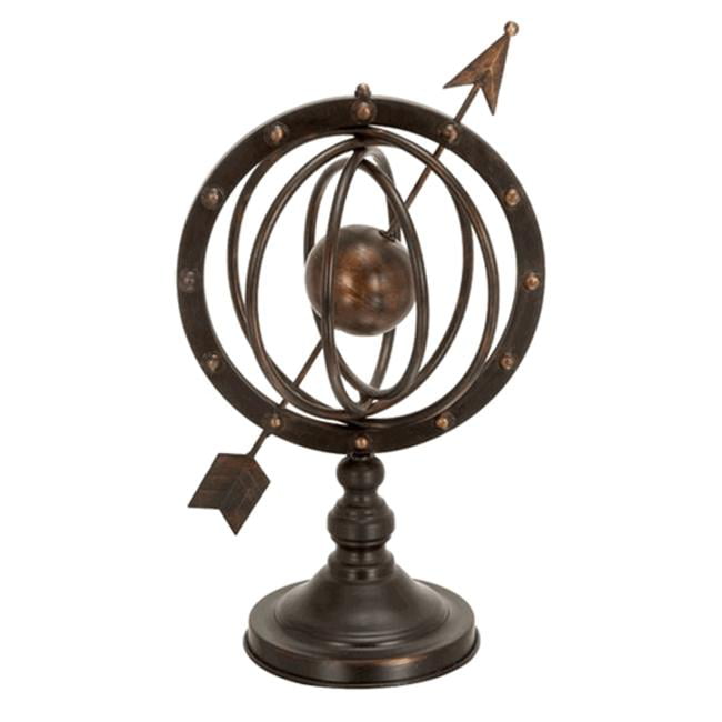 Brass rotating armillary globe with brass tripod stand