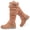 TanMF 261, variant on LOVE STEETLY Women's Slouchy KneeβHigh Riding Boots, Round Toe Platform Side Zipper Casual Versatile Comfort Boot.