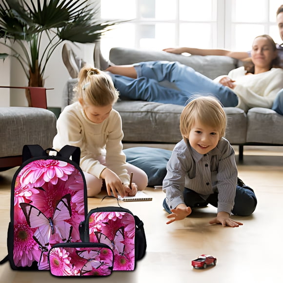Starting Season 1-3 Grade Children's Backpack Three Piece Combination Set And Double Shoulder Bag Pencil Case Outdoor