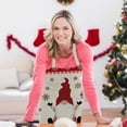 thumbnail image 4 of Clearance! Christmas Kitchen Cooking Aprons Plaid Aprons Adjustable Buffalo Plaid Baking Apron D, 4 of 7