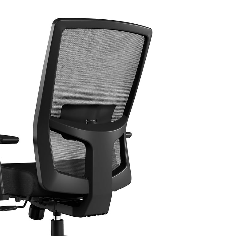 Staples Workplace Series 500 Fabric Task Chair Black Adj. Lumbar 2D Arms 51972