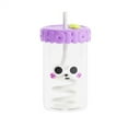 thumbnail image 4 of Milk Cartoon with Straw Heat-resistant Leakproof with Lid Glass Cup Milk Tea Cup Juice Straw Cup Water Cup WHITE 520ML, 4 of 8