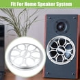 thumbnail image 3 of Housse de Haut-Parleur de Voiture Universelle 10 Pouces Ronde 10 Pouces Haut-Parleur Audio Protection Subwoofer avec Vis de Montage ABS Ton Argent - Lot de 2, 3 of 8
