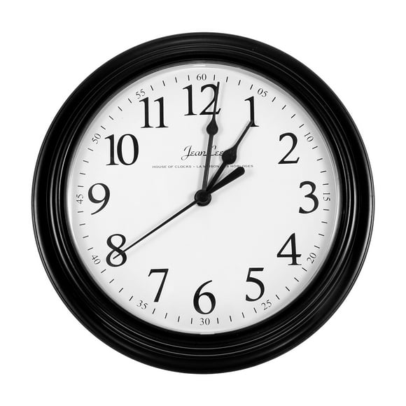 Unique Bargains 9 Inch Wall Clock, Quartz Battery Operated Silent Non-Ticking Round Wall Clocks, Black