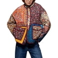 thumbnail image 1 of Eisctnd - chamarra acolchada para mujer, estamp de flores con patchwork y botonadura corta para mujer, 1 of 3