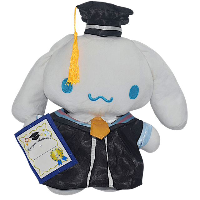 MUÑECO DE PELUCHE CINNAMOROLL CONEJO GRADUADO
