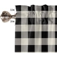 thumbnail image 5 of Kitchen Curtains and Valances Set, Rooster Black Buffalo Check Plaid Vintage Farm Cock Chicken Short Rod Pocket 3 Pieces Window Curtain Set for Bedroom, Bathroom, 24 Inch Long, 5 of 5