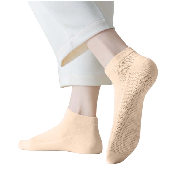 CheerKidz Women's Mesh Low-Cut Ankle Socks Breathable Thin Short Socks Soft Pastel Colors Casual Daily Wear Gentle Warm-Weather Socks Multi Color Assortment (Pink, Free Size).