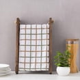 thumbnail image 3 of MyGift Rustic Wood Wall-Hanging Towel Rack Ladder, Brown, 3 of 8
