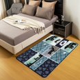 thumbnail image 3 of Erosebridal Deer Rug 5x7 for Bedside,Woodland Bear Elk Moose Area Rug,Vintage Cabin Wooden Plank Geometric Patchwork Carpet,Hunting Animal Indoor Floor Mat for Living Room Bedroom Doorway,Green, 3 of 6