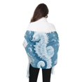 thumbnail image 5 of Hippocampus Starfish Shells Winter Scarf for Women Fashion Warm Long Soft Blanket Scarves Gifts, 5 of 10