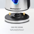 thumbnail image 3 of Elite Gourmet EKT-1271# Ultimate Hervidor eléctrico de 1,7 litros - Diseño de acero inoxidable y base inalámbrica 360 Elegante interior LED azul Práctica función de apagado automático - Hervir agua rá Elite Gourmet NA, 3 of 5