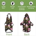 thumbnail image 6 of Fotbe Skull Daisy Print Small Dog Sweater Hoodies Pet Grey Hooded Soft Fleece Sweatshirts with Pocket Fall Winter Puppy Cat Sweaters Warm Clothes-Medium, 6 of 7