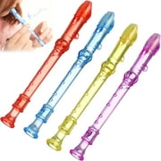 12 Pcs Soprano Recorder Instruments Transparent Flutes Musical Instruments Early Education Develop Recorders Musical Educational Toys for Kids