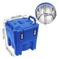 thumbnail image 3 of 20L Portable Thermos Bucket Stainless Steel Outdoor Insulated Food Carrier with Handles, Blue, 3 of 19