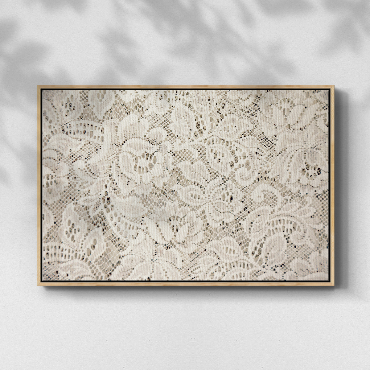 Vintage Abstract Print-XX Framed in Natural Wood Wood Gallery Wrapped Canvas 27 in. x 41 in.