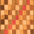 thumbnail image 1 of Ahgly Company Indoor Square Checkered Orange Modern Area Rugs, 7' Square, 1 of 4