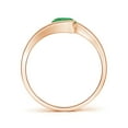 thumbnail image 2 of ANGARA Natural Semi Bezel-Set Solitaire Round Emerald Bypass Engagement Ring in 14K Rose Gold for Women (Size-5.5mm) | May Birthstone, Anniversary, Jewelry Gift for Women | Natural Emerald Ring, 2 of 10