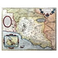 thumbnail image 2 of Ortelius 31x26 White Modern Wood Framed Museum Art Print Titled - Lazio Italy - Ortelius 1570, 2 of 4