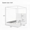 thumbnail image 4 of Metal Canopy Bed Offering Long-Term Durability & Velvet Headboard|Twin XL, 4 of 10