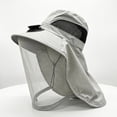 thumbnail image 2 of Sun Hat with Fan, Solar Drive Cooling Hat, Full Face Neck Flap Mosquito Net Sun Hat, Wide Brim Breathable Mesh Fan Cap, for Gardening, Hiking, Fishing, 2 of 6