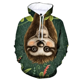 thumbnail image 3 of Sudadera con estampado 3D de animales divertidos y perezosos, linda sudadera con capucha Bradypod para hombres, ropa informal para mujeres, ropa de calle con capucha para niños, 3 of 5
