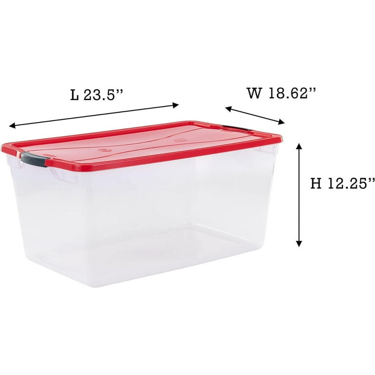 Rubbermaid Tray for 71 Qt Cleverstore Clear Plastic Storage Bins, Pack of  2, Clear Plastic Tray with Built-In Handles, Maximize Storage, Great for