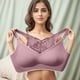 thumbnail image 5 of Gibobby Sujetador cómodo de verano para mujer, de seda helada, con grande en la espalda, pecho grande, Brasieres para mujer(Morado,XXL), 5 of 5