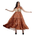 thumbnail image 3 of Moomaya Robes à Étages en Rayonne pour Femmes Imprimées Col Classique Robe-Chemise Femmes, 3 of 4